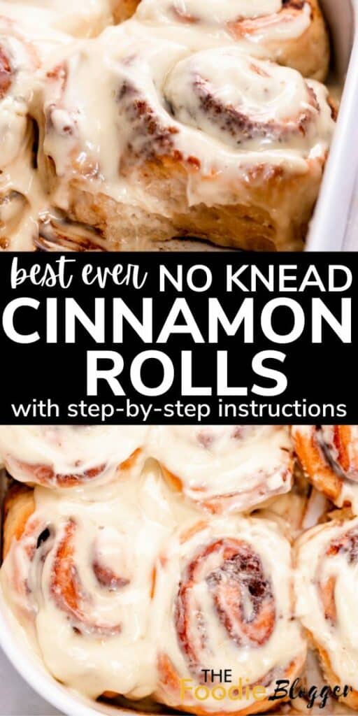 best ever no knead Cinnamon Rolls