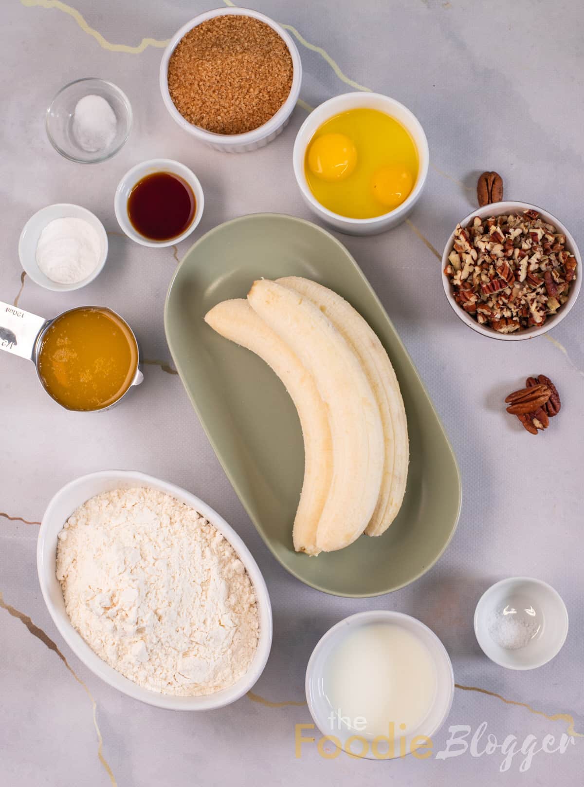 thefoodieblogger banana nut muffins ingredients