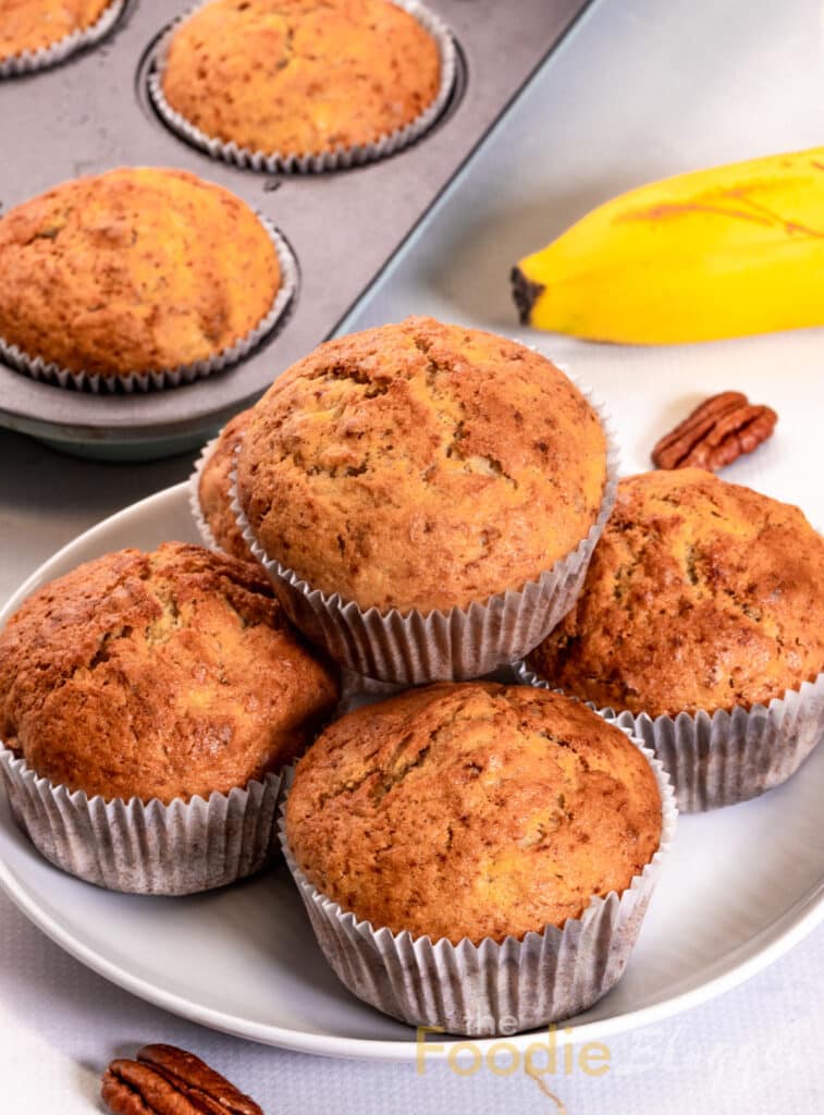 thefoodieblogger banana nut muffins recipe 1
