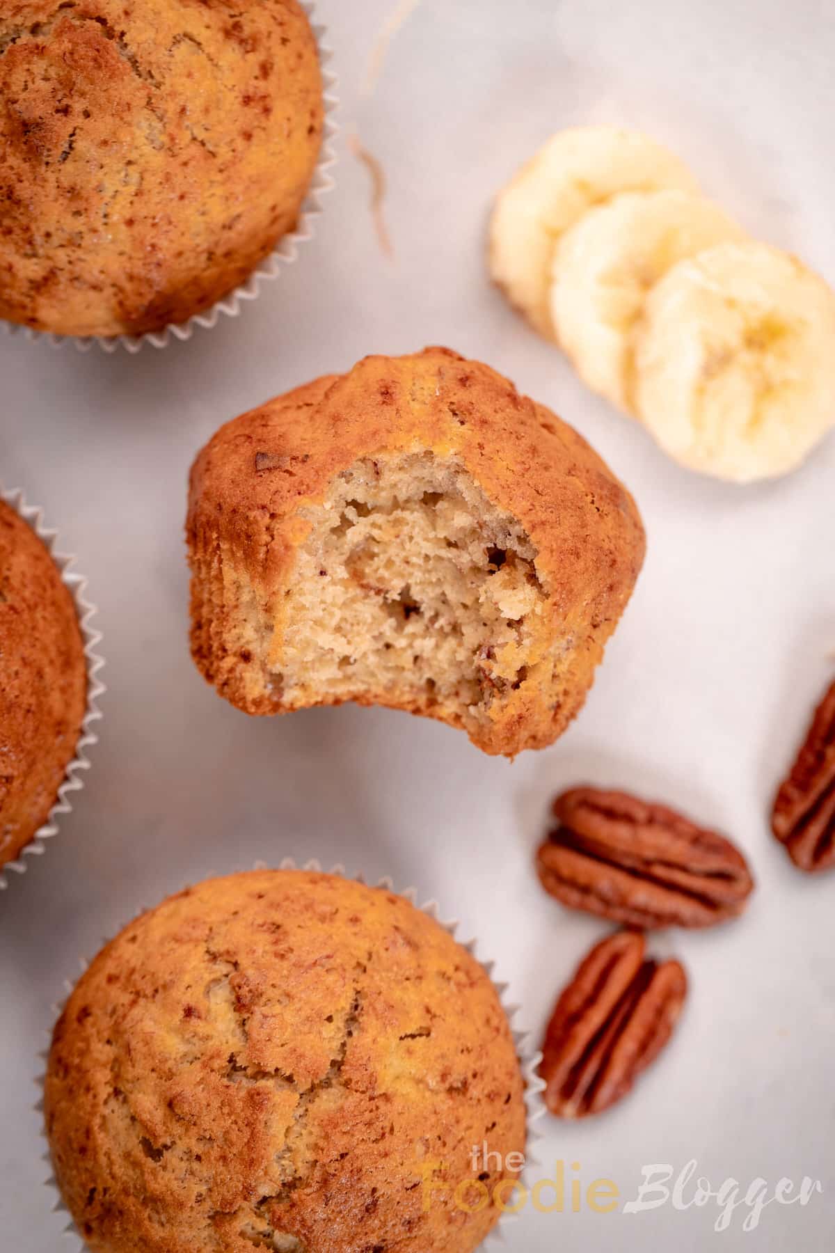 thefoodieblogger banana nut muffins recipe 2