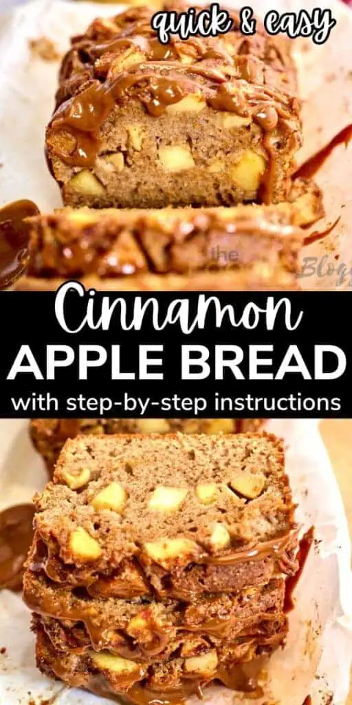 quick and easy cinnamon apple bread pinterest pin