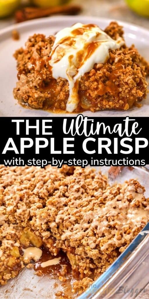 pinterest picture for the apple crisp recipe