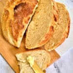 a view from the top of the no knead bread