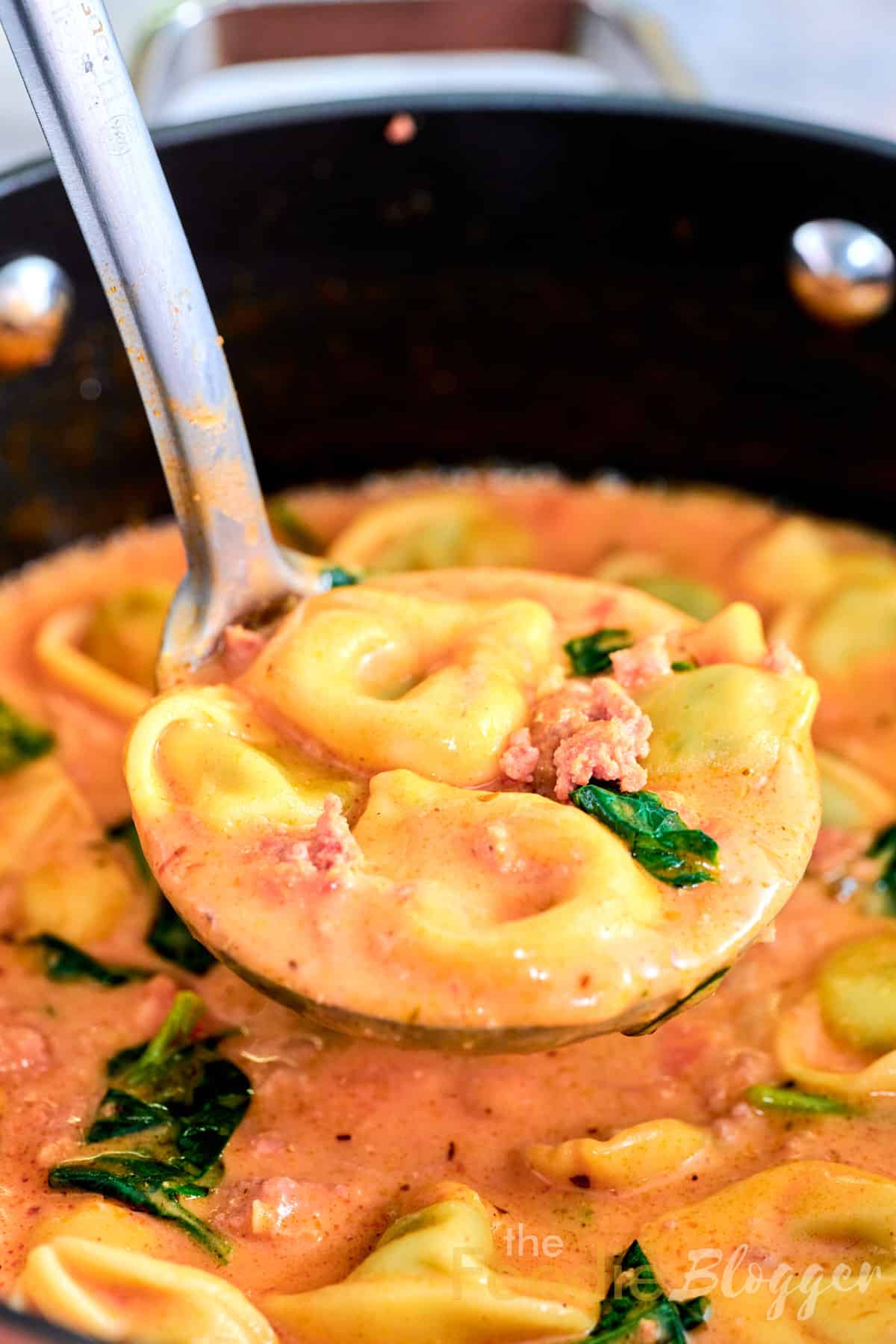 thefoodieblogger creamy sausage tortellini soup 3