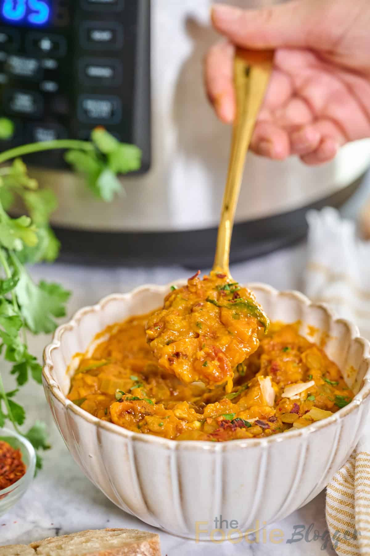 Easy Instant Pot Lentil Soup Recipe 10 thefoodieblogger lentil soup in instant pot