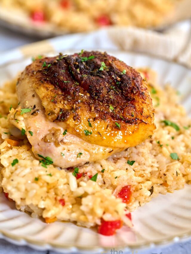Easy One Pan Oven Baked Chicken and Rice