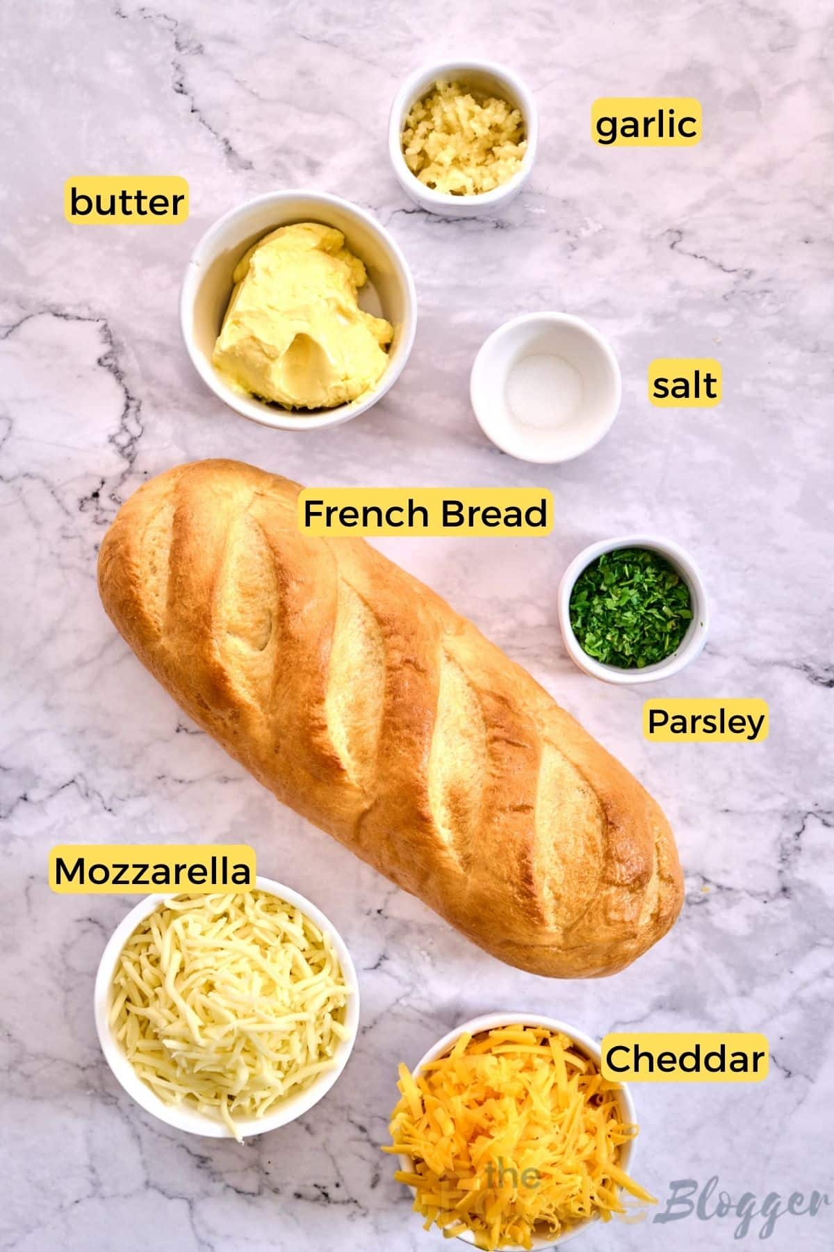 thefoodieblogger Cheesy Garlic Bread Ingredients