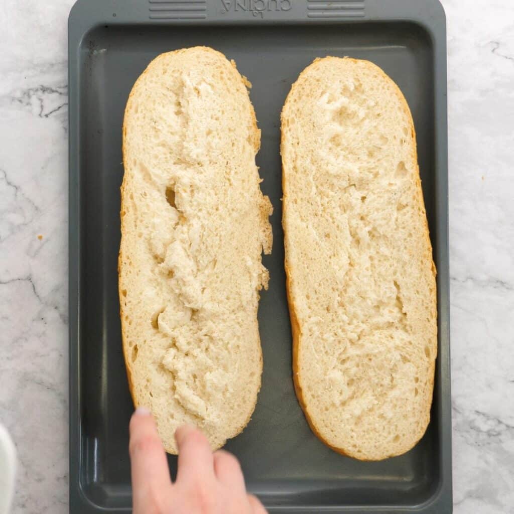 thefoodieblogger how to make Cheesy Garlic Bread 4