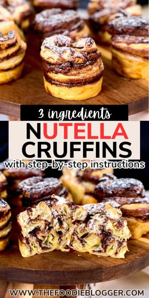 3 ingredients nutella cruffins pinterest