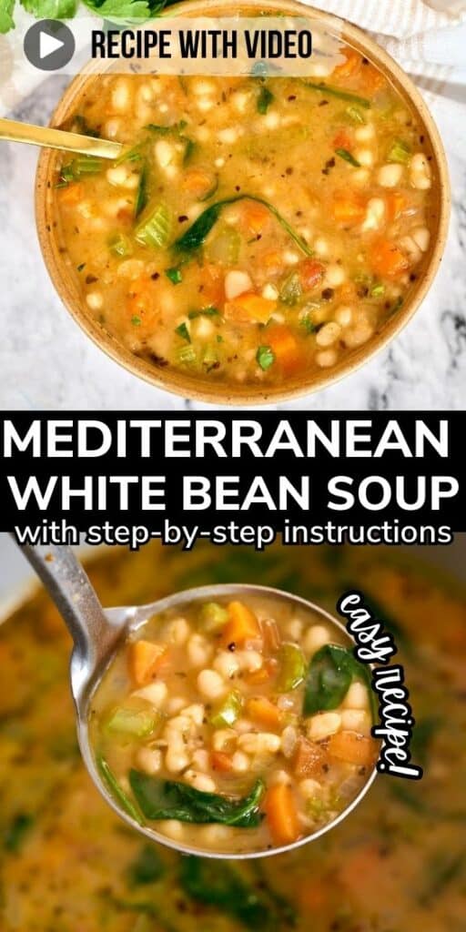 3 Mediterranean White Bean Soup pinterest 1