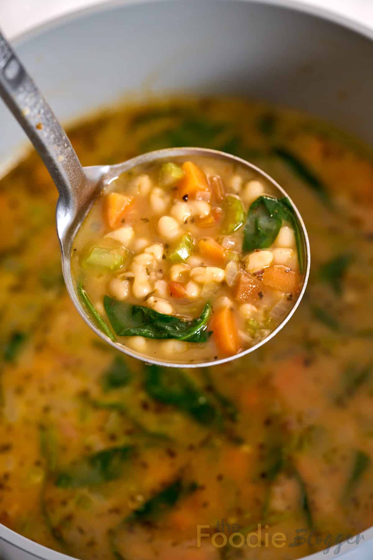 Mediterranean White Bean Soup TheFoodieBlogger