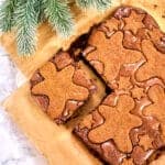 gingerbread brownies view from top