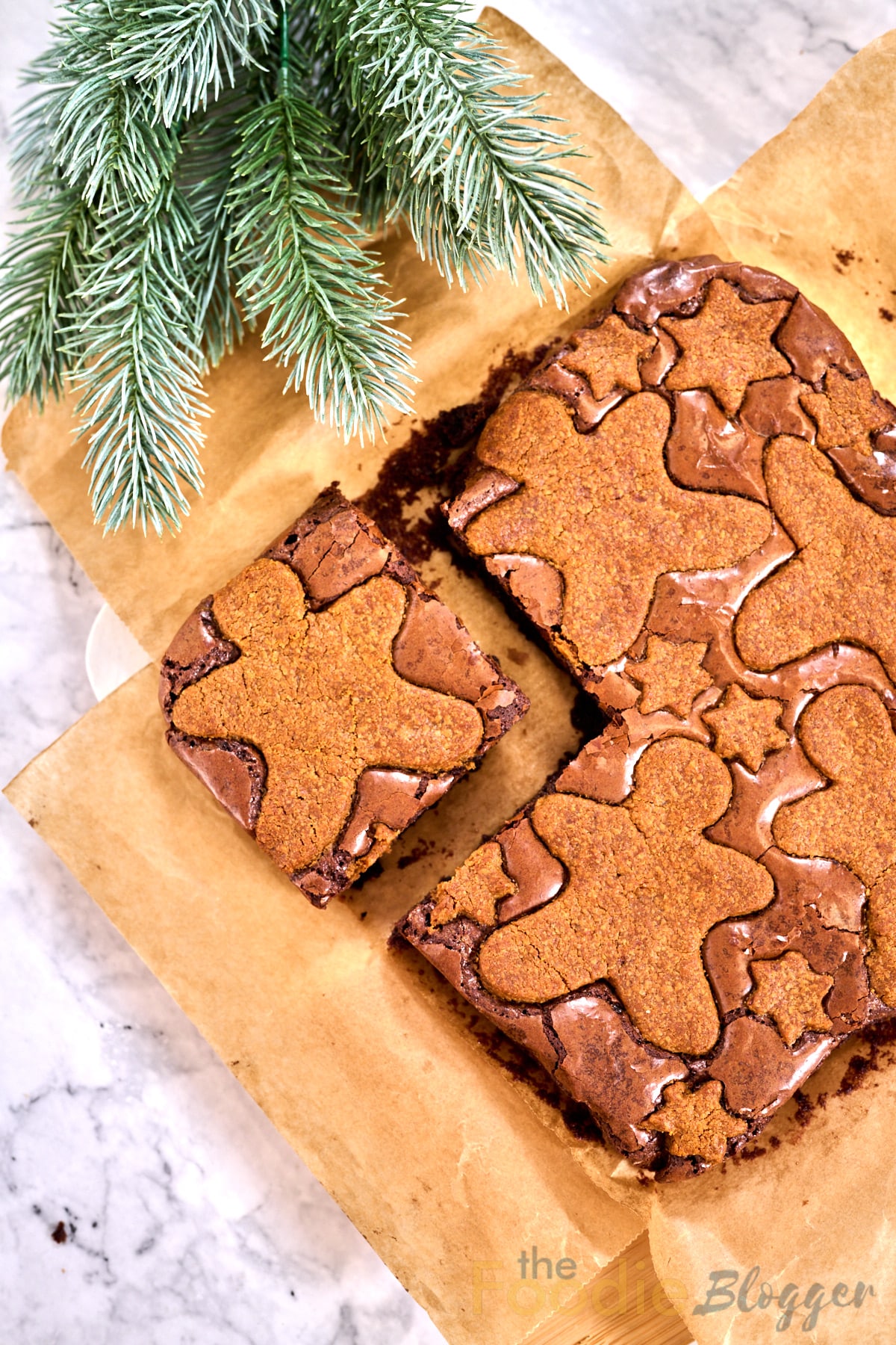 gingerbread brownies view from top