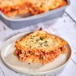 Arancini Casserole section on a plate