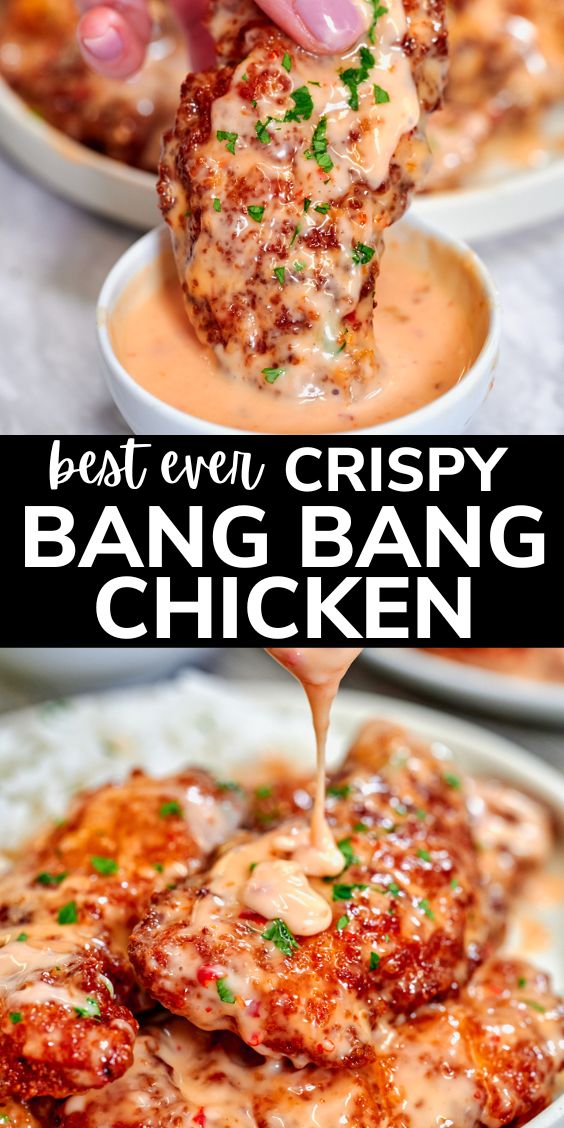 best ever cispy bang bang chicken