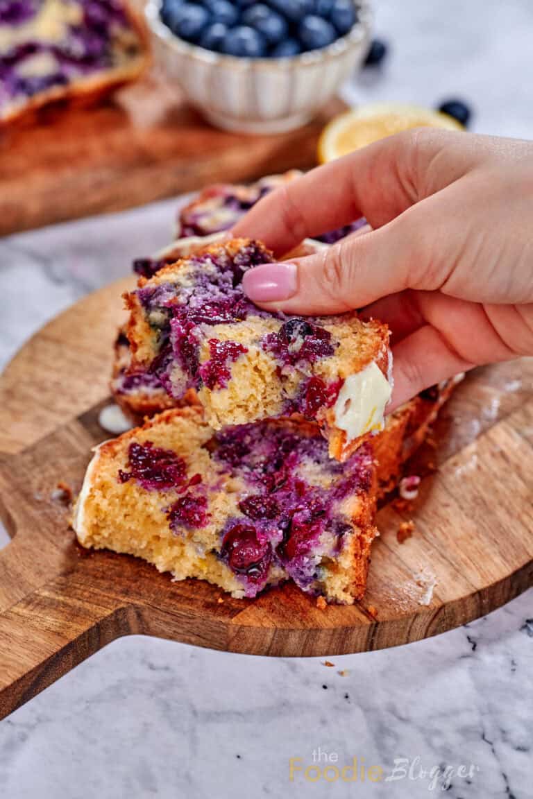 Ultra Moist Lemon Blueberry Bread - TheFoodieBlogger