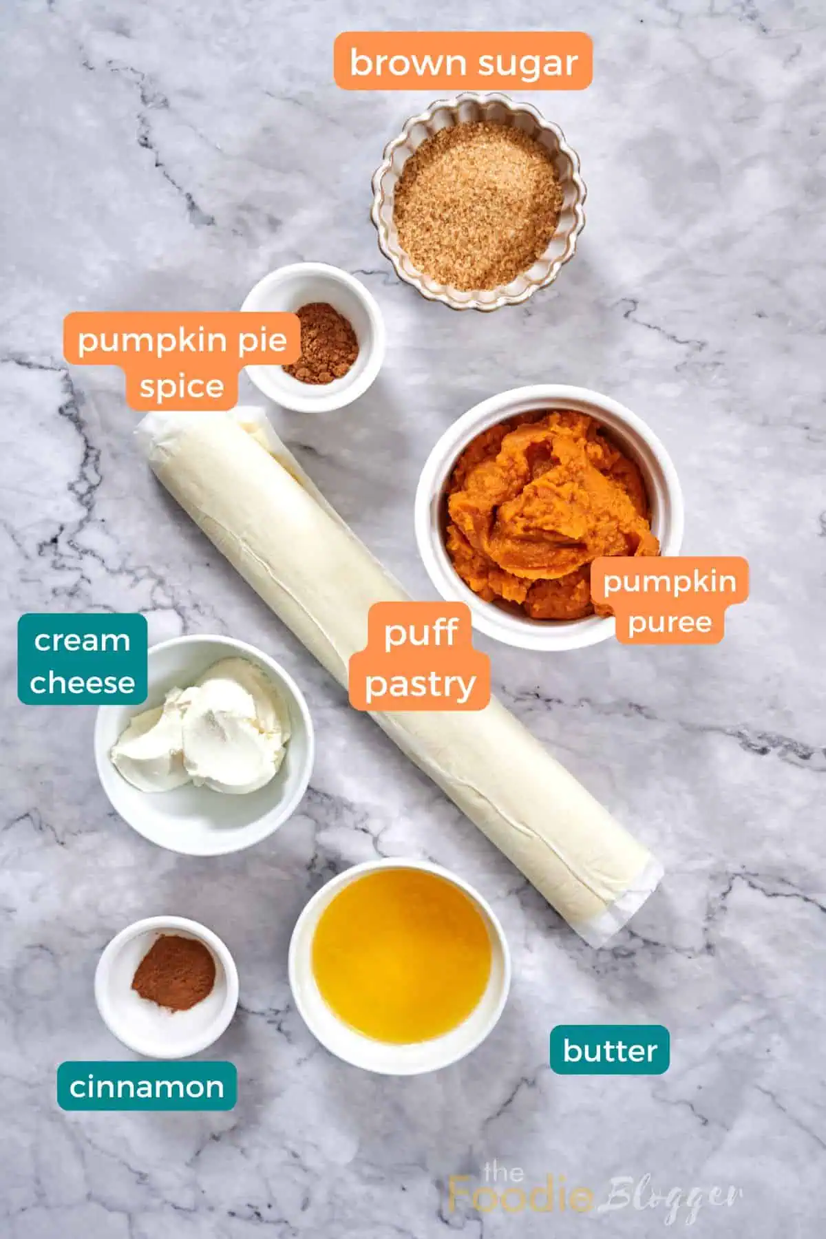 Easy Pumpkin Pie Twists ingredients