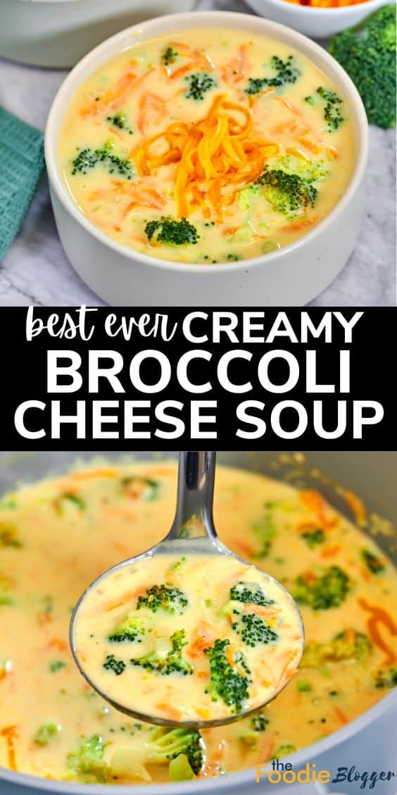 Broccoli Cheddar Soup 8 best ever creamy broccoli cheese soup pinterest image