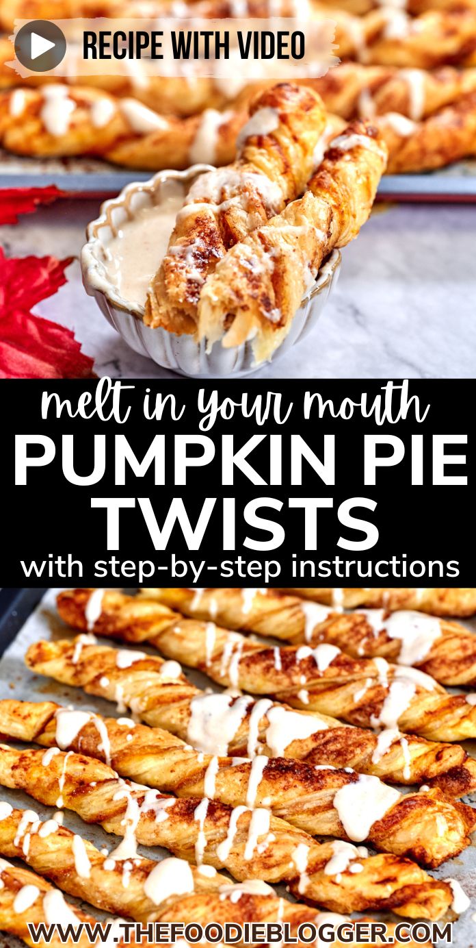 Easy Pumpkin Pie Twists 7 melt in your mouth pumpkin pie twists pinterest image