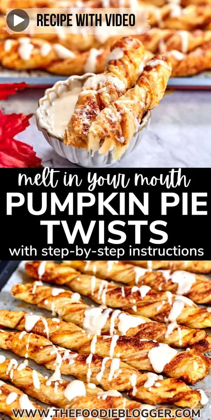 melt in your mouth pumpkin pie twists pinterest image