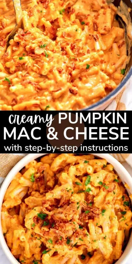 creamy mac and cheese pumpkin pinterest image