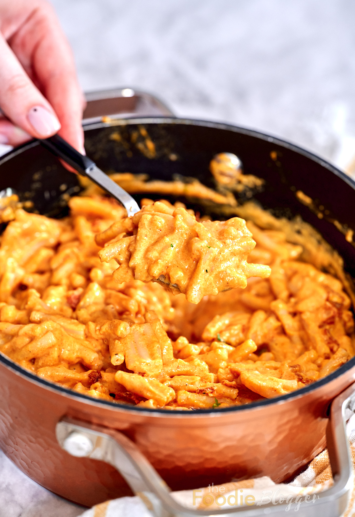 Creamy Pumpkin Mac and Cheese 2 pumpkin mac and cheese thefoodieblogger