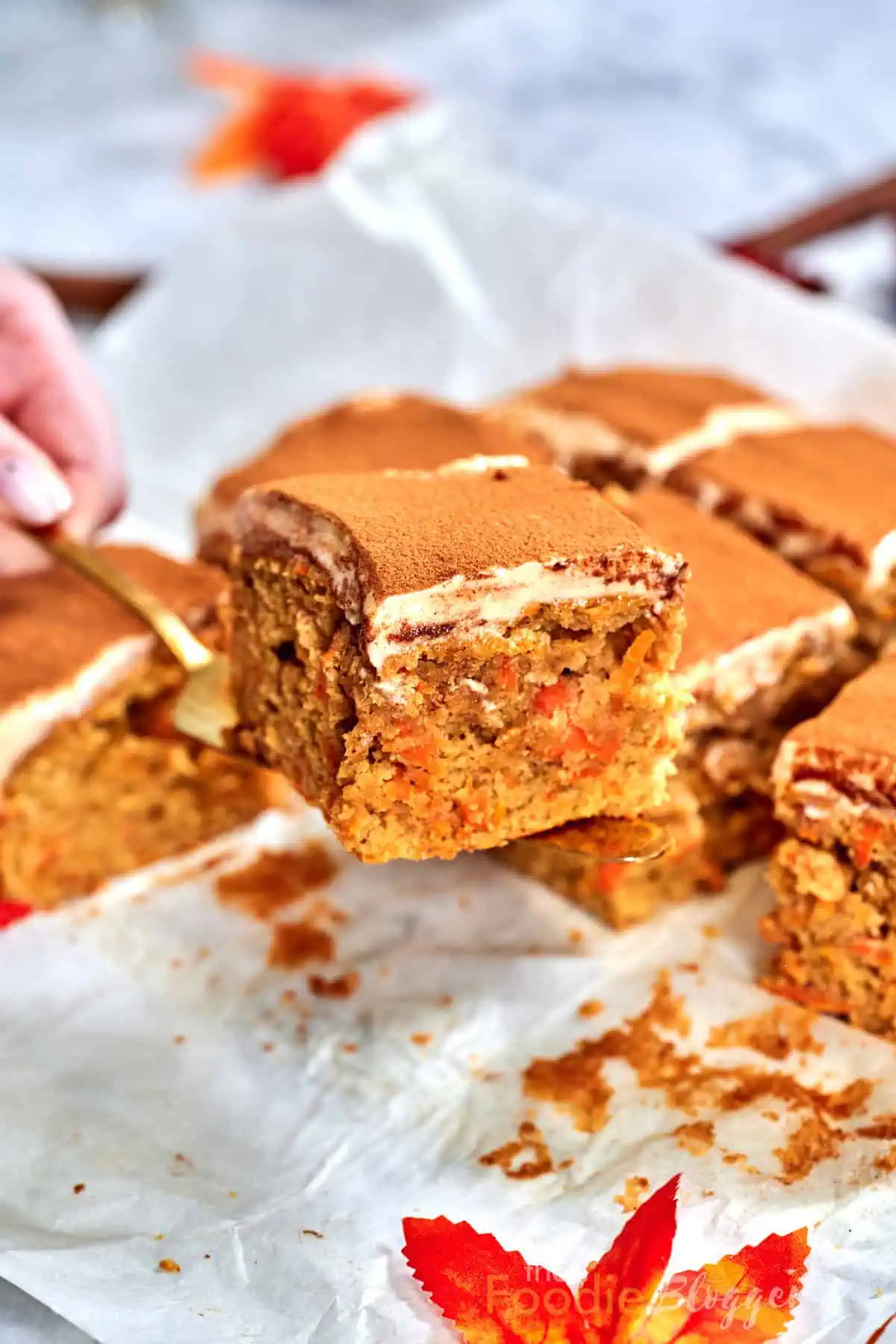 The Foodie Blogger - Tried, True, and Delicious Recipes 15 Carrot Cake Bars