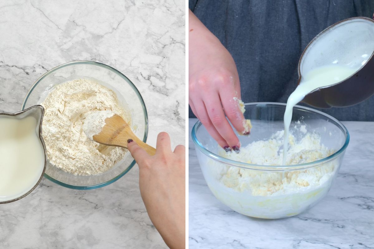 Easy Homemade Taco Bell Chalupa Recipe 6 Combining wet and dry ingredients for chalupa bread