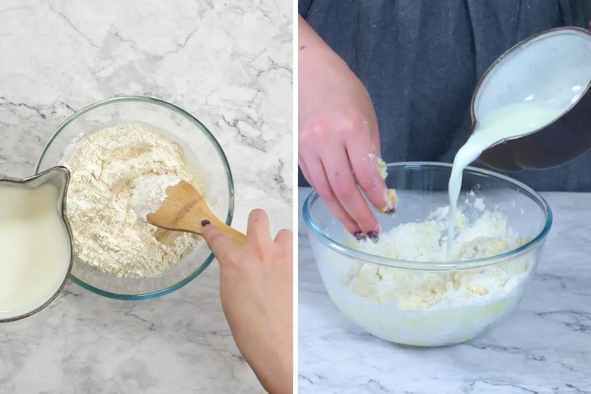 Easy Homemade Taco Bell Chalupa Recipe 6 Combining wet and dry ingredients for chalupa bread