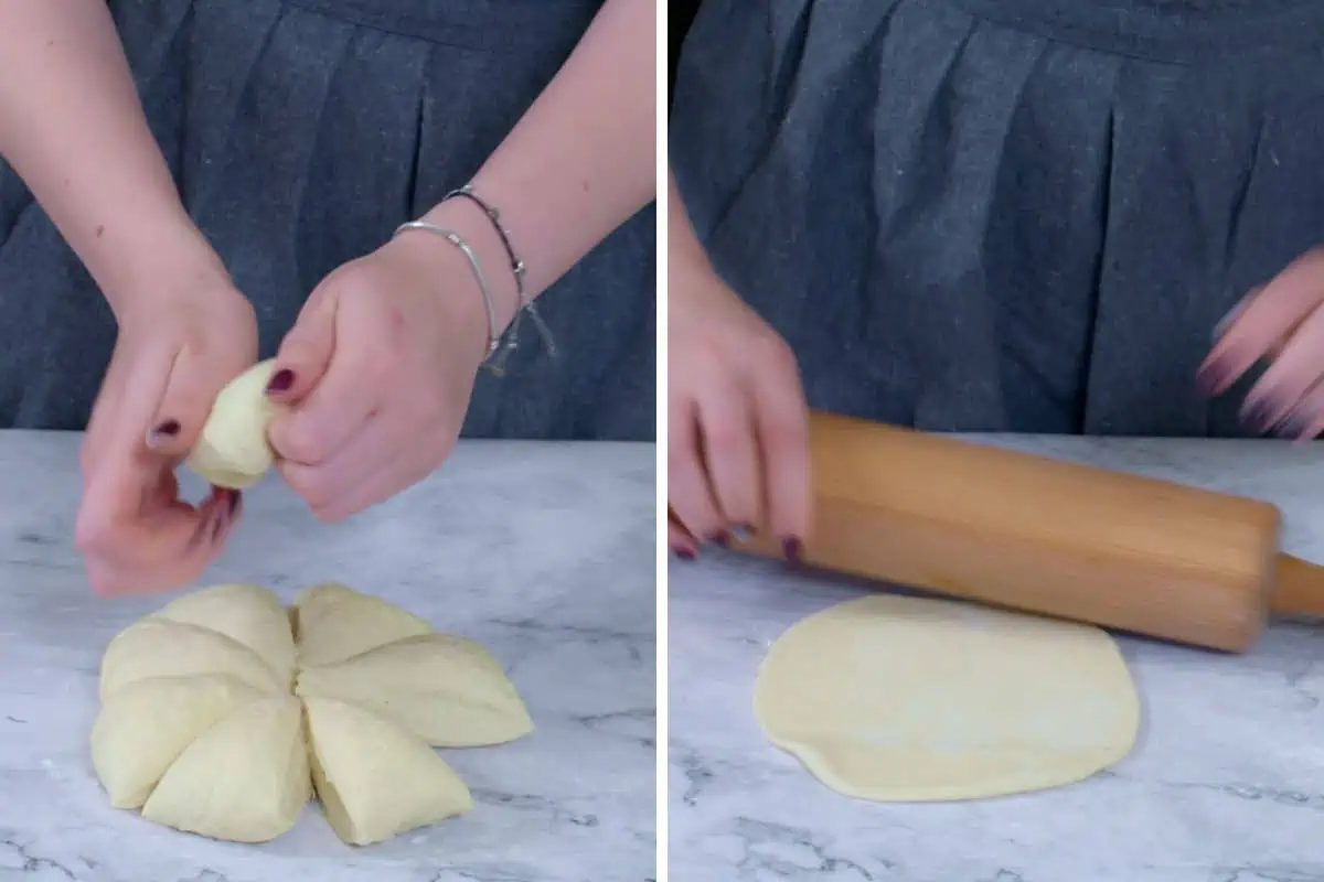 Easy Homemade Taco Bell Chalupa Recipe 9 Rolling out dough for Taco Bell style chalupa shells