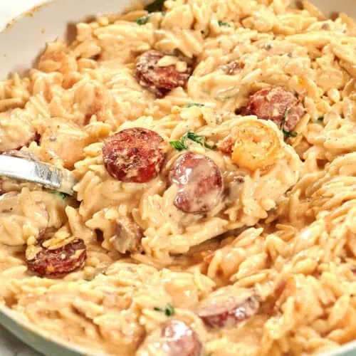 Creamy Cajun Shrimp Orzo 3 Creamy Cajun Shrimp Orzo